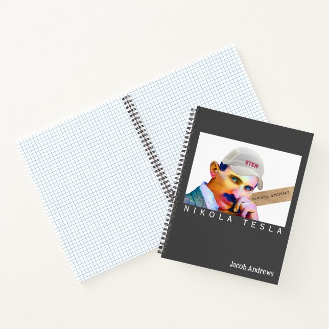 Funny Tesla Personalised Graph Notebook (Inside)