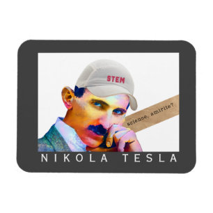 Funny Tesla Portrait Magnet