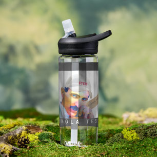 Funny Tesla Portrait  Water Bottle