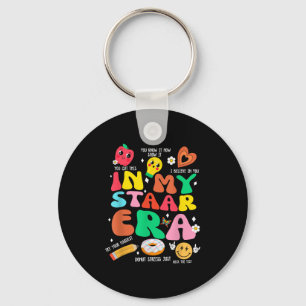 Funny Test Day In My Staar Era Motivational Studen Key Ring
