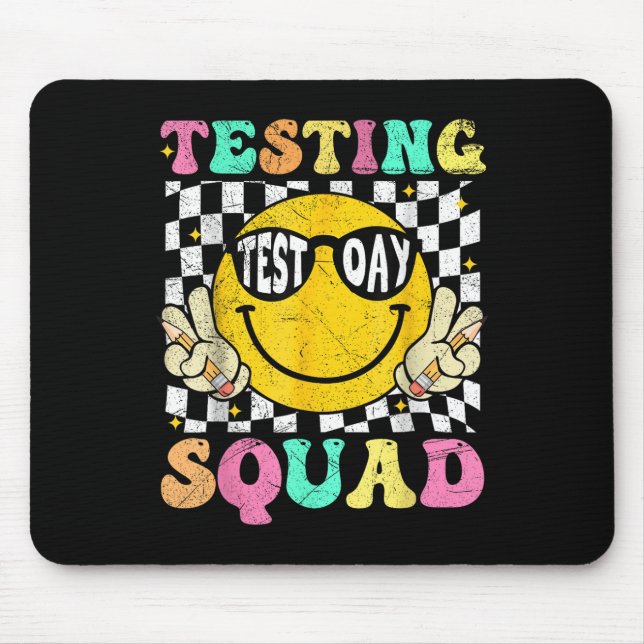 Funny Test Day Motivational Teacher Student Testin Mouse Mat (Front)