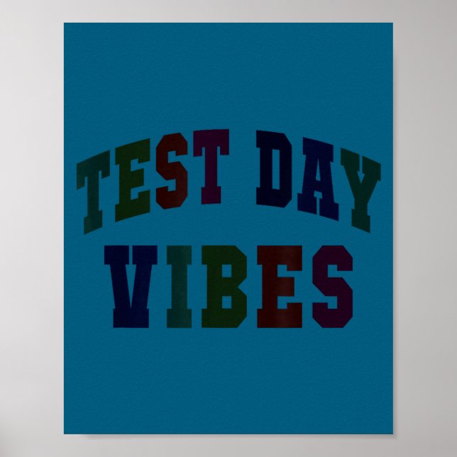Funny test day vibes testing teacher bruh stemFunn Poster (Front)