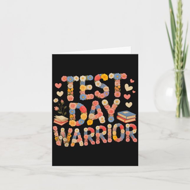 Funny test day warrior bruh science math countdown card (Front)