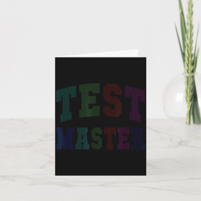 Funny test master testing day teacher mode on ela card (Front)