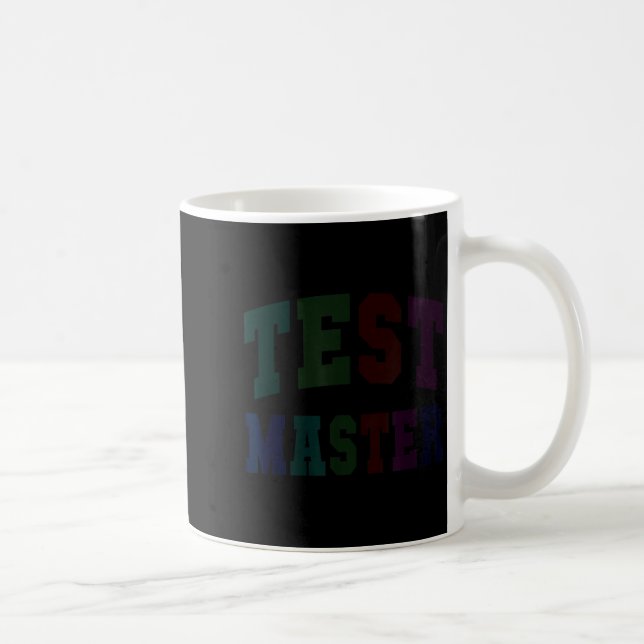Funny test master testing day teacher mode on ela coffee mug (Right)
