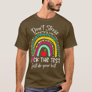 Funny Testing Teacher Rock The Test Day Shirt Rock
