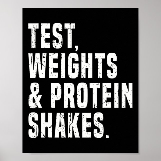 Funny Testosterone Test Steroid Humour Bodybuildin Poster (Front)