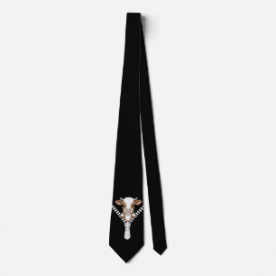 Funny Texas Longhorn calf Peek Tie