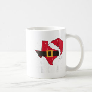 Funny Texas Merry Texmas Christmas State Santa Hat Coffee Mug