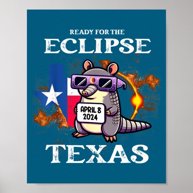 Funny Texas Solar Eclipse April 8 Poster (Front)