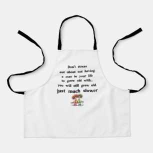 Funny text about women and men apron
