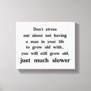 Funny text about women and men. canvas print