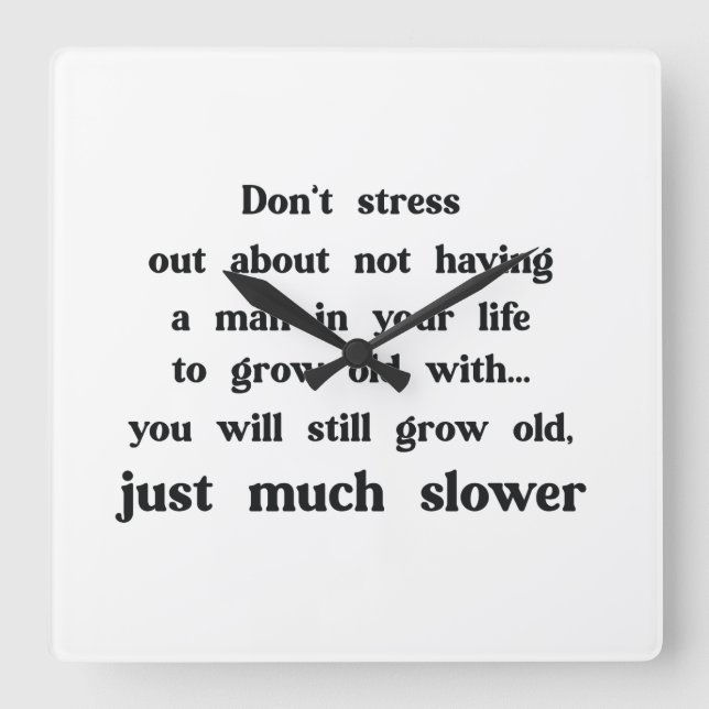 Funny text about women and men. square wall clock (Front)