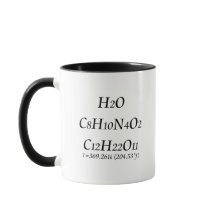 Funny Text Coffee and Sugar/Milk Chemical Formula