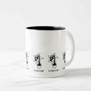 Funny Text Face Talking - Playful Expression Two-Tone Coffee Mug