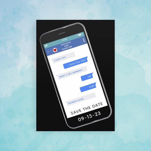 Funny Text Message Wedding Save The Date (Creator Uploaded)