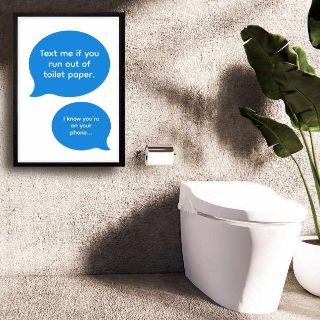Funny Texting Bathroom Poster (Creator Uploaded)