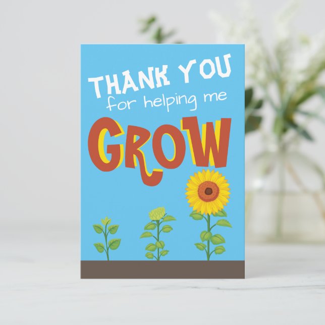 Funny Thank You Card for Teacher, Appreciation (Standing Front)