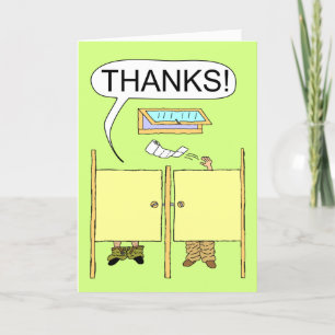 Funny Thank You Card: Toilet Paper