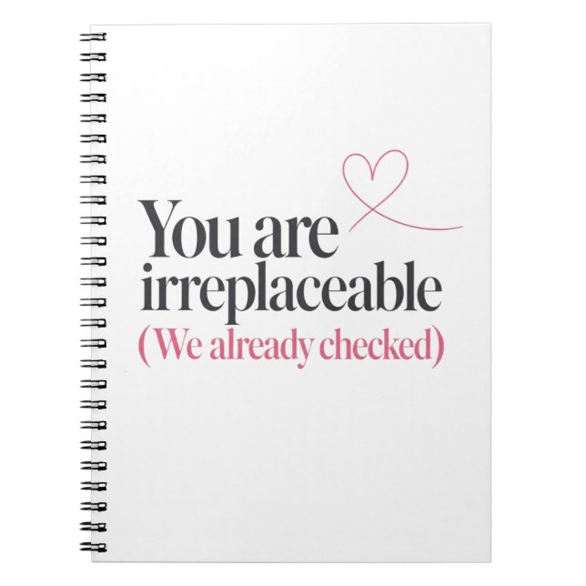 Funny Thank You Coworker Quote Notebook (Front)