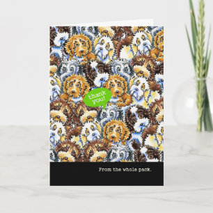 Funny Thank You from Group Cockapoo Dogs Card