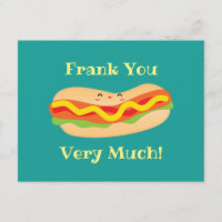 Funny Thank You Very Much Humourous Hot Dog Pun