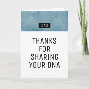 Funny Thanks for Sharing DNA Awesome Father's Day Card