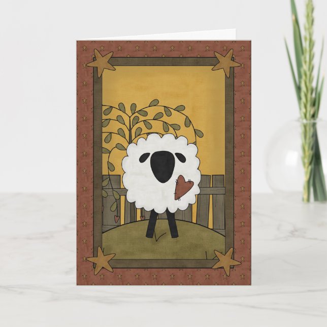 Funny Thanks Sheep Thank You Card (Front)