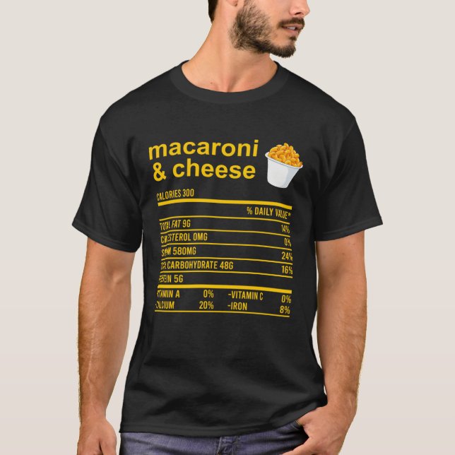 Funny Thanksgiving Apparel, Nutrition Fact Macaron T-Shirt (Front)