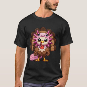 Funny Thanksgiving Axolotl Turkey Disguised As Axo T-Shirt