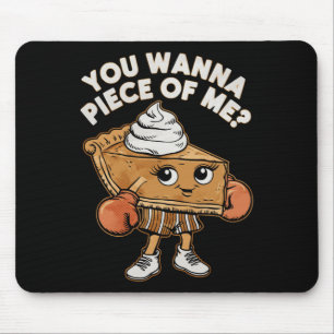 Funny Thanksgiving Boxing Pumpkin Pie You Wanna Pi Mouse Mat