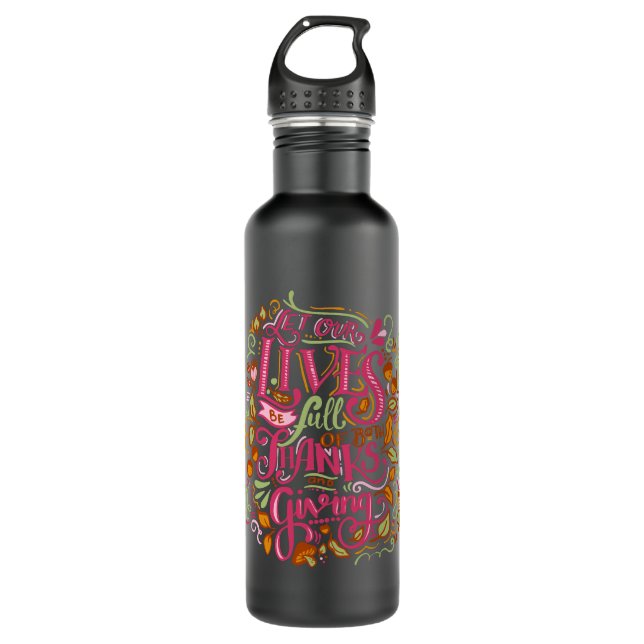 Funny Thanksgiving Canada chiken1 1 710 Ml Water Bottle (Front)