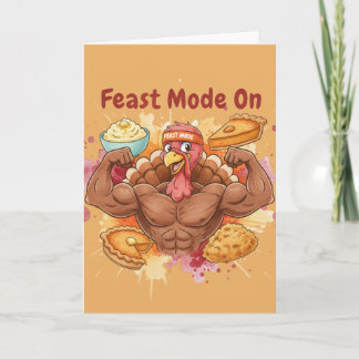 Funny Thanksgiving Card – Feast Mode On