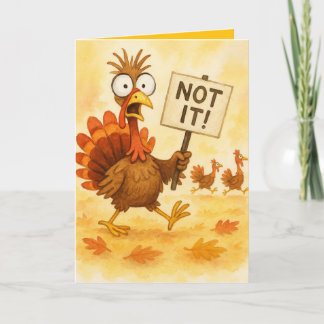 Funny Thanksgiving Card – Turkey Trouble