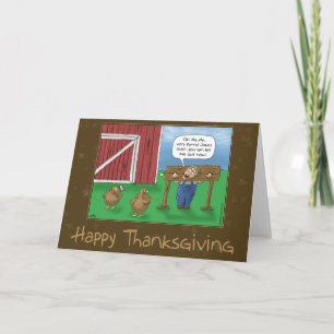 Funny Thanksgiving Cards: Turkey Taunt Holiday Card