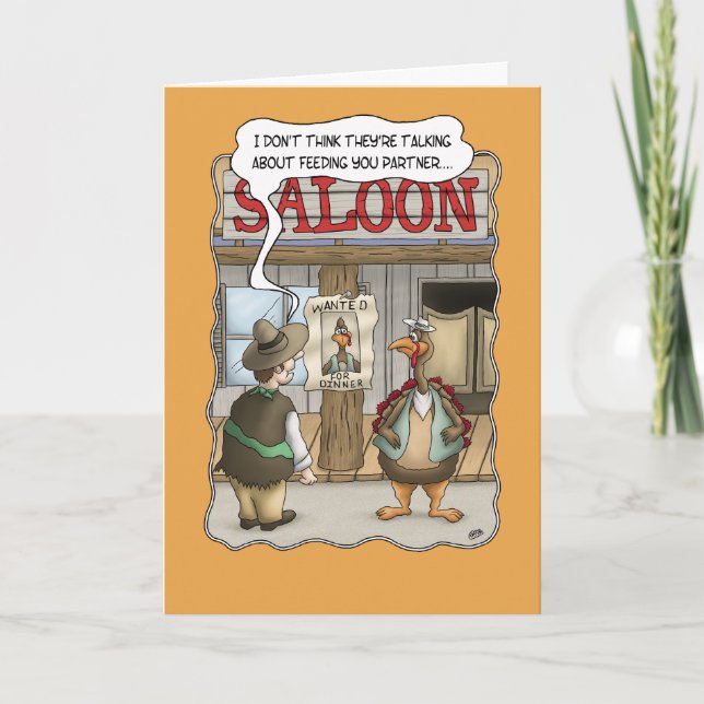 Funny Thanksgiving Cards: Wanted Holiday Card (Front)