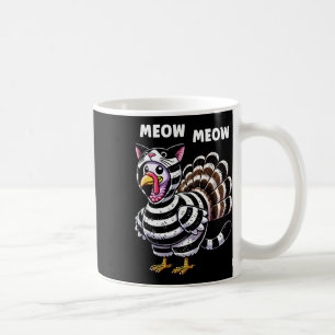 Funny Thanksgiving Cat Turkey Cat Men Women Turkey Coffee Mug