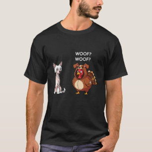 Funny Thanksgiving Chinese Crested and Turkey T-Shirt