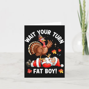 Funny Thanksgiving Christmas Turkey Vs Santa For M Card