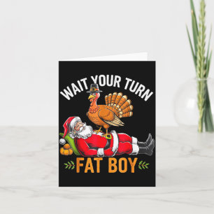 Funny Thanksgiving Christmas Turkey Vs Santa For M Card
