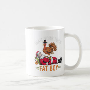 Funny Thanksgiving Christmas Turkey Vs Santa For M Coffee Mug