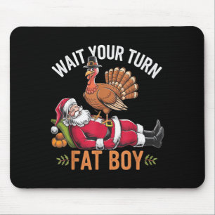 Funny Thanksgiving Christmas Turkey Vs Santa For M Mouse Mat