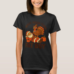 Funny Thanksgiving Christmas Turkey Vs Santa For M T-Shirt