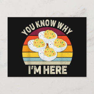 Funny Thanksgiving Deviled Eggs You Know Why I'm H Postcard