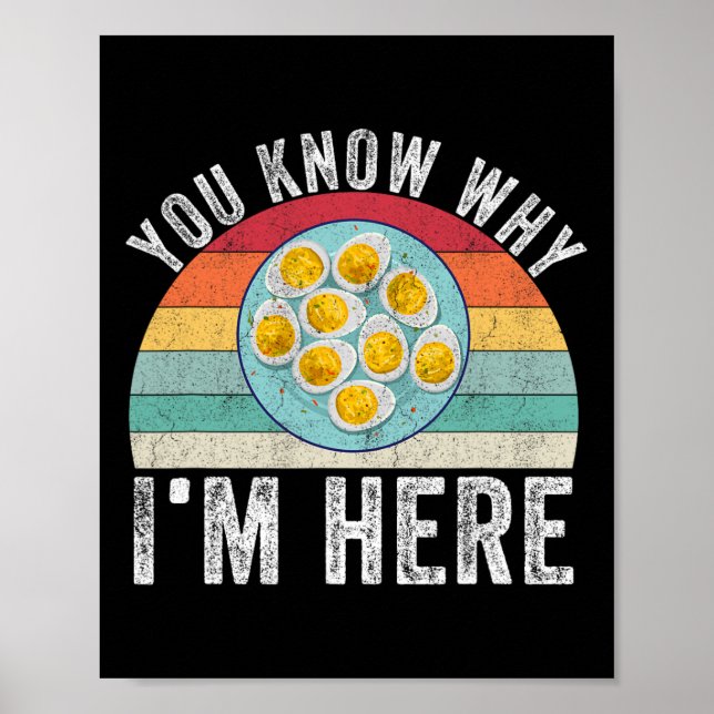 Funny Thanksgiving Deviled Eggs You Know Why I'm H Poster (Front)