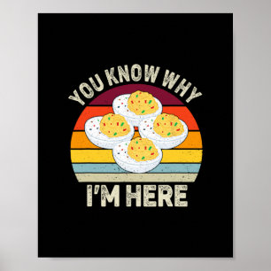 Funny Thanksgiving Deviled Eggs You Know Why I'm H Poster
