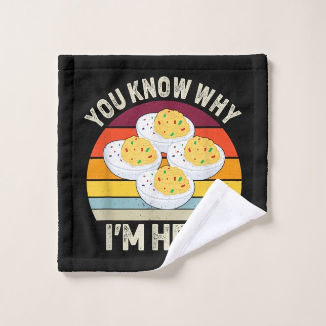 Funny Thanksgiving Deviled Eggs You Know Why I'm H Wash Cloth (Wash Cloth)