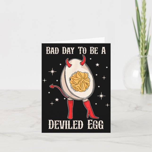 Funny Thanksgiving Dinner Bad Day To Be A Deviled  Card (Front)