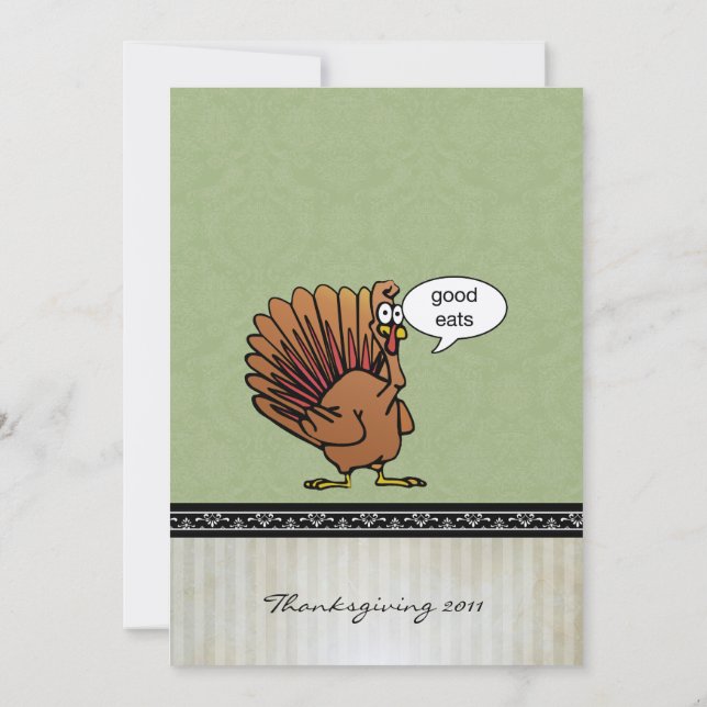 Funny Thanksgiving Dinner Invitation (Back)