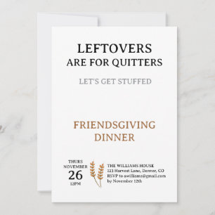 Funny Thanksgiving Dinner Invitation